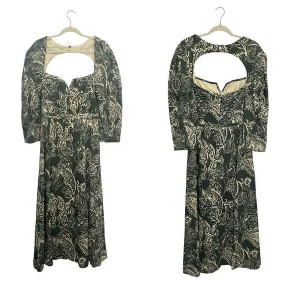 Mara Hoffman Violetta Cotton Fall collection green midi dress - Picture 7 of 10